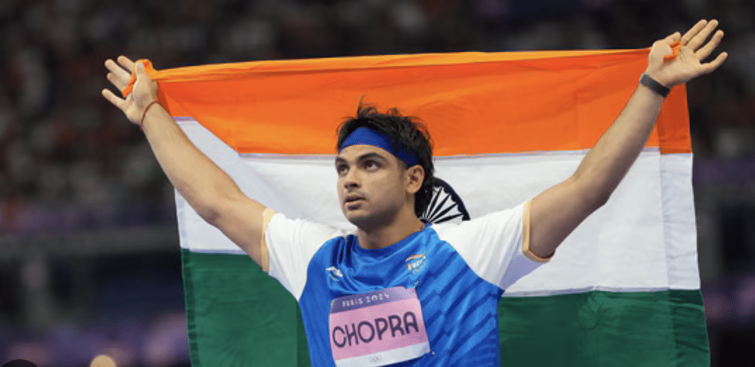 Neeraj Chopra Wins Silver Medal in Javelin Throw at the Olympic Games in Paris 2024